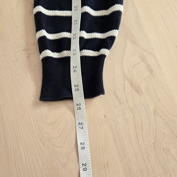 Ben Sherman Men's Navy and White Crewneck Sweater - Picture 7 of 12